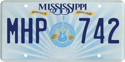 MS license plate MHP742