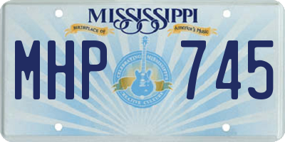 MS license plate MHP745