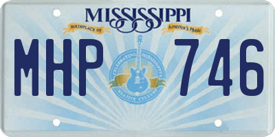 MS license plate MHP746