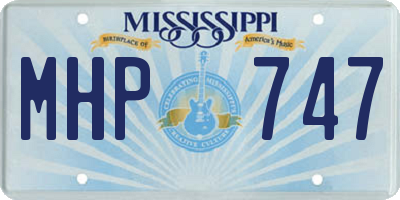 MS license plate MHP747