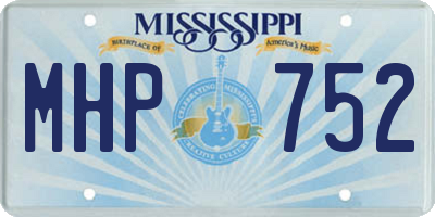 MS license plate MHP752