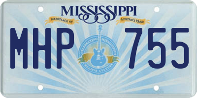 MS license plate MHP755