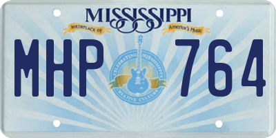 MS license plate MHP764