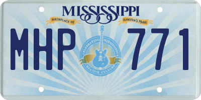 MS license plate MHP771