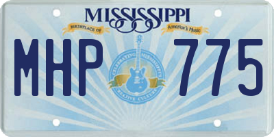 MS license plate MHP775
