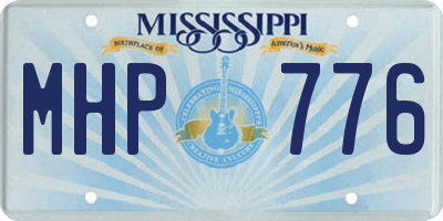 MS license plate MHP776