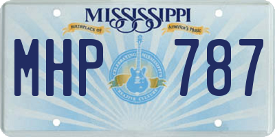 MS license plate MHP787