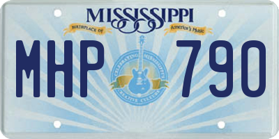 MS license plate MHP790