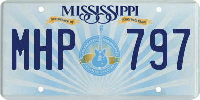 MS license plate MHP797