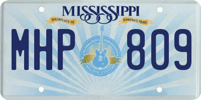 MS license plate MHP809