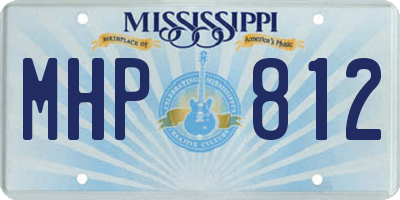 MS license plate MHP812