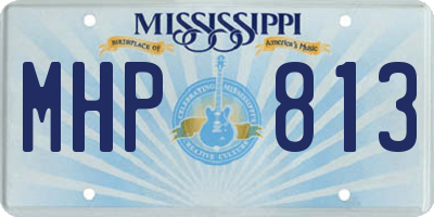 MS license plate MHP813