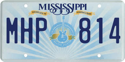 MS license plate MHP814