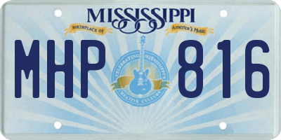MS license plate MHP816