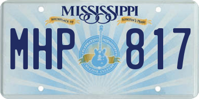 MS license plate MHP817
