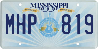 MS license plate MHP819