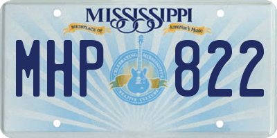 MS license plate MHP822