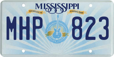 MS license plate MHP823