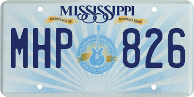 MS license plate MHP826