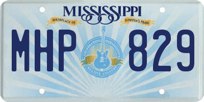 MS license plate MHP829
