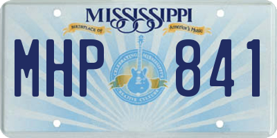 MS license plate MHP841