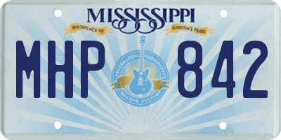 MS license plate MHP842