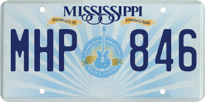 MS license plate MHP846