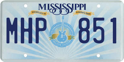 MS license plate MHP851
