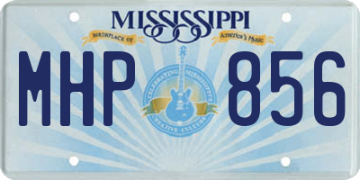 MS license plate MHP856
