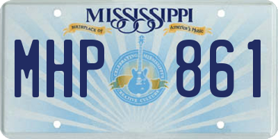MS license plate MHP861