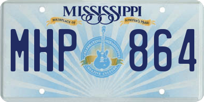 MS license plate MHP864