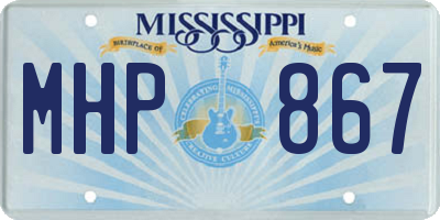 MS license plate MHP867
