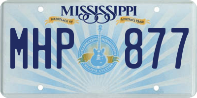 MS license plate MHP877