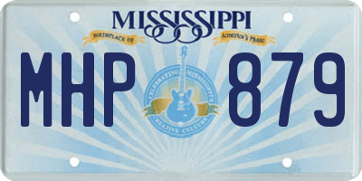 MS license plate MHP879