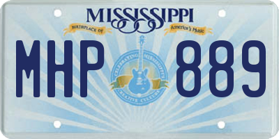 MS license plate MHP889