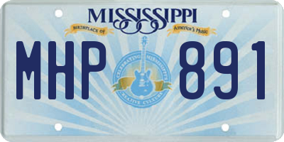 MS license plate MHP891