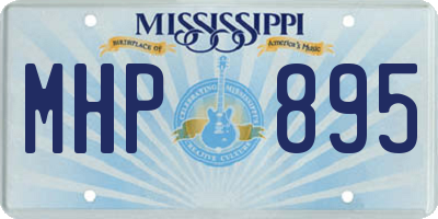 MS license plate MHP895