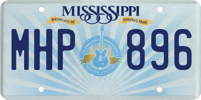 MS license plate MHP896