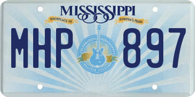MS license plate MHP897