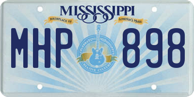 MS license plate MHP898