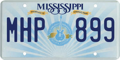 MS license plate MHP899