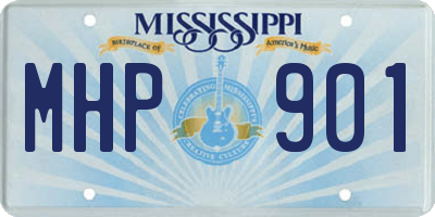 MS license plate MHP901