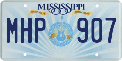 MS license plate MHP907