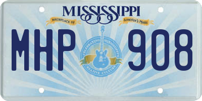 MS license plate MHP908