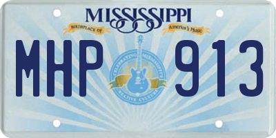 MS license plate MHP913