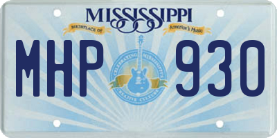 MS license plate MHP930