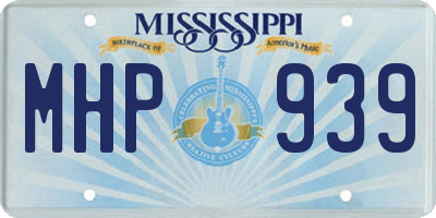 MS license plate MHP939