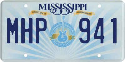 MS license plate MHP941