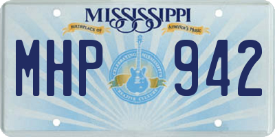 MS license plate MHP942