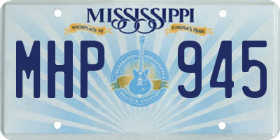 MS license plate MHP945